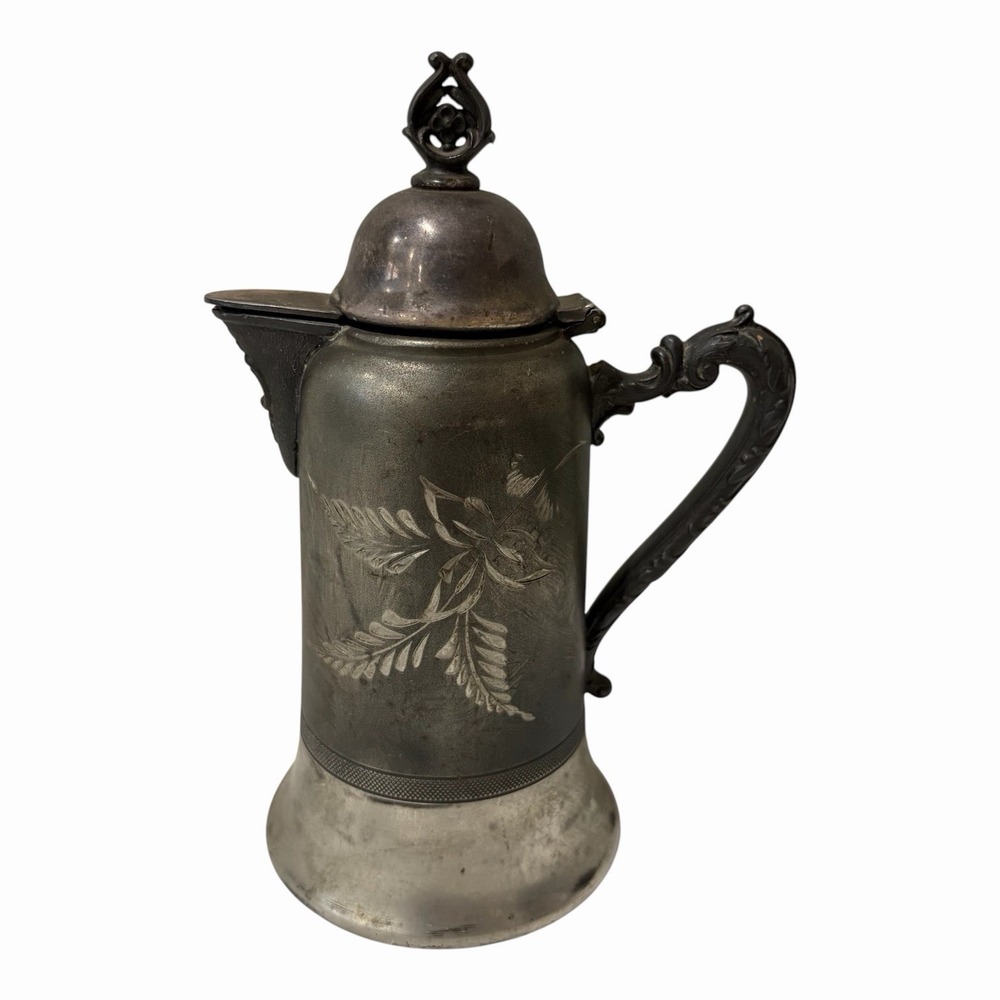 Warren Silver Plate Co Quadruple Plate New York 85L Creamer Embossed Antique